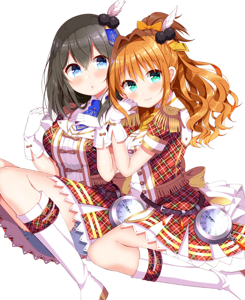 sagisawa fumika and hino akane (idolmaster and 2 more) drawn by tsukudani_norio