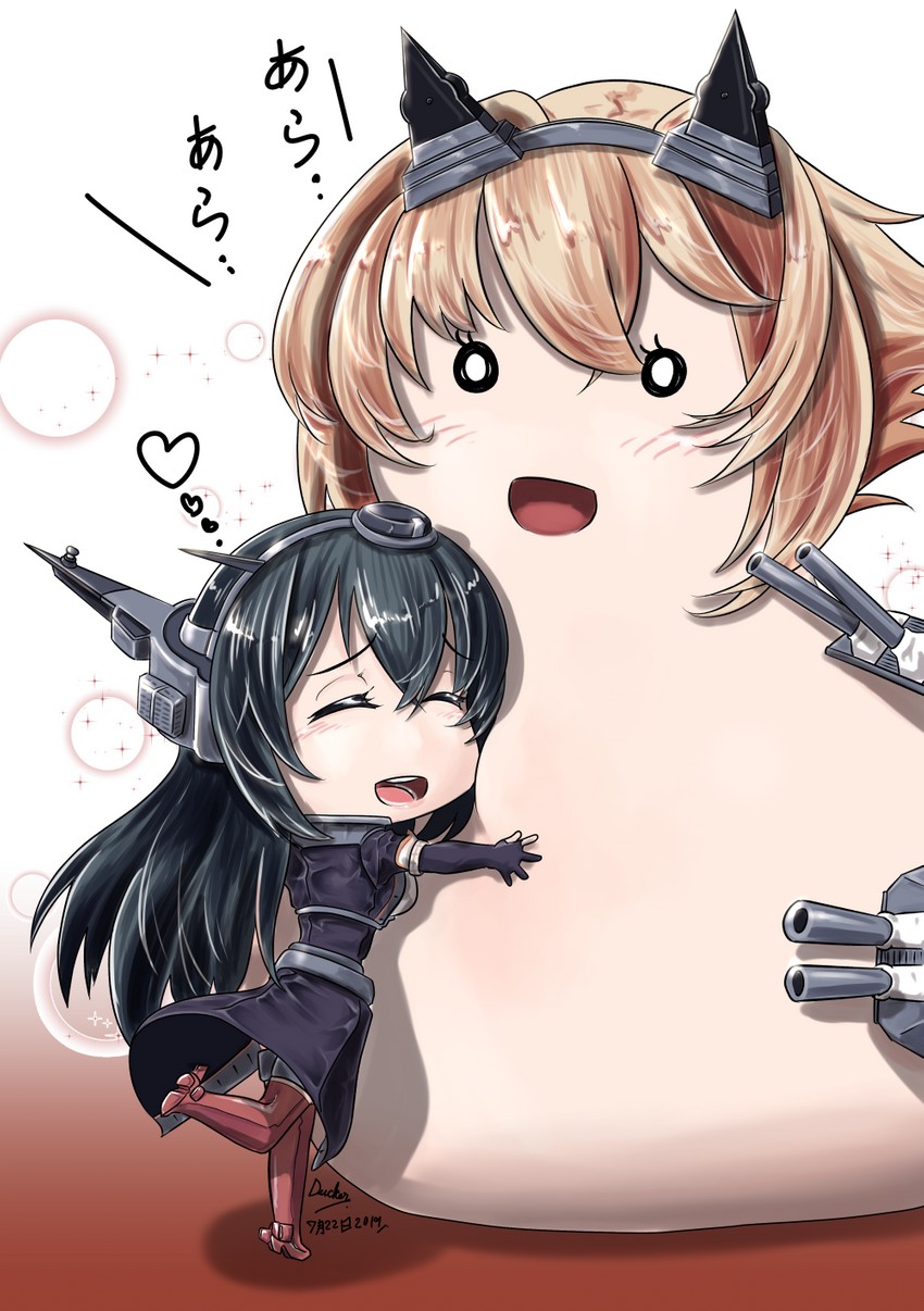 nagato, mutsu, and nagato kai ni (kantai collection) drawn by rinwest