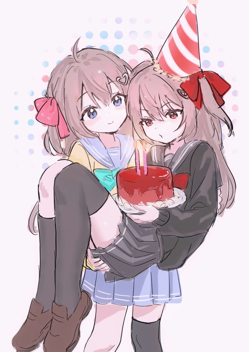 neuro-sama and evil neuro-sama (vedal ai) drawn by fiansand
