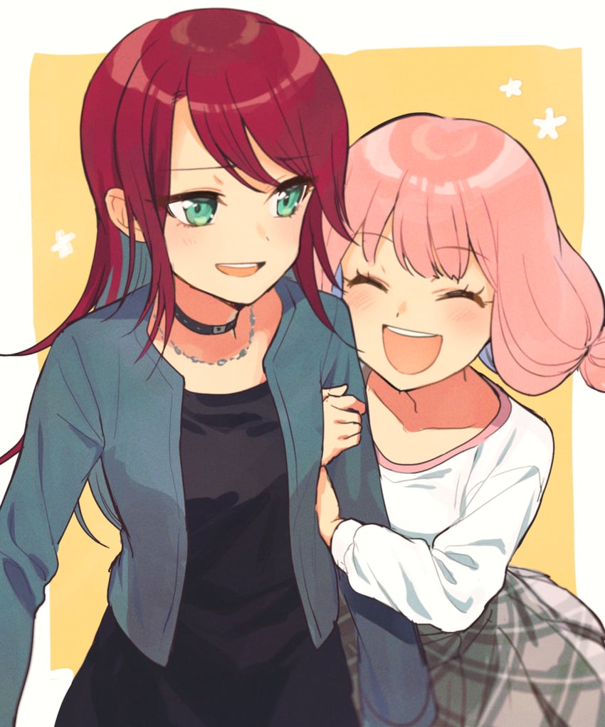 uehara himari and udagawa tomoe (bang dream!) drawn by mitoha