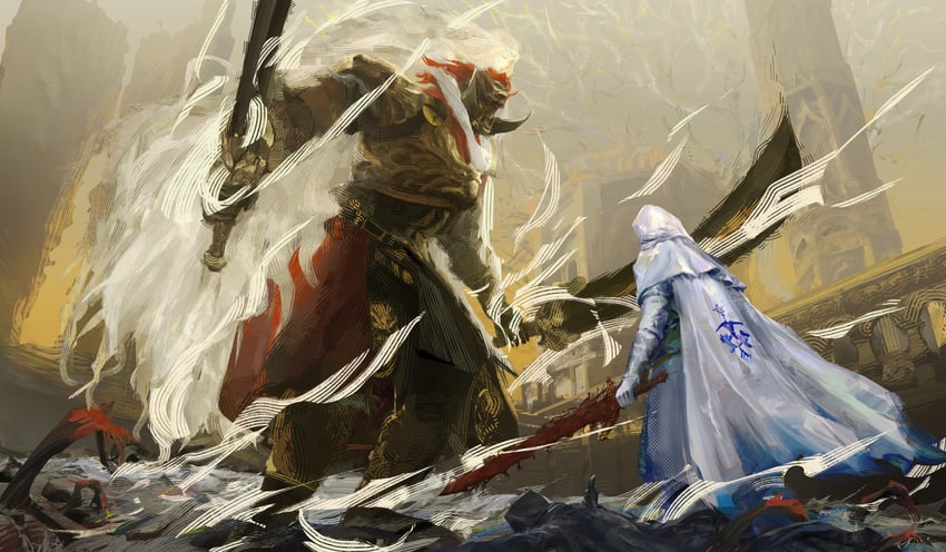 miquella, promised consort radahn, and mimic tear (elden ring and 1 more) drawn by rocker_(fengs1993)