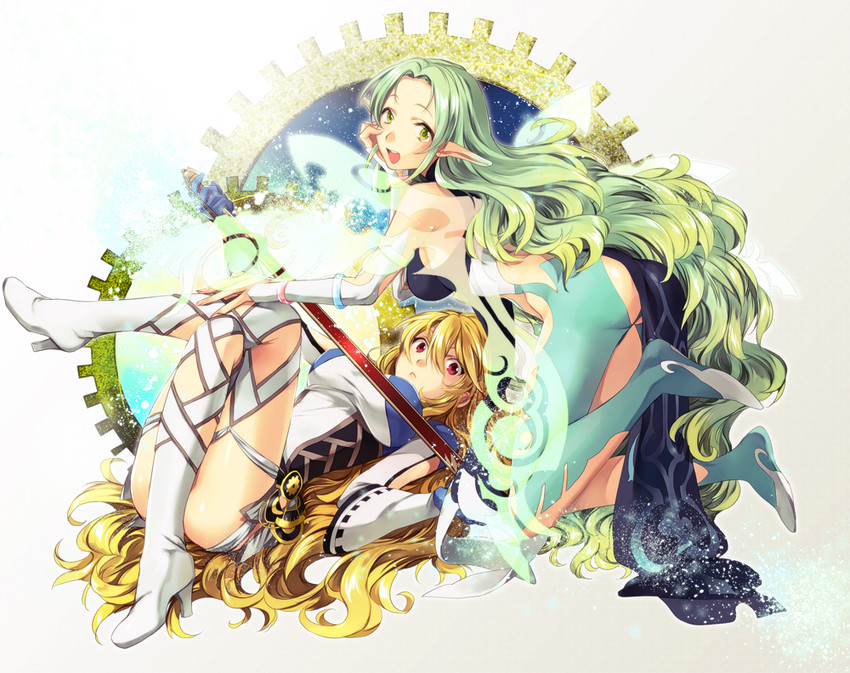 milla maxwell and muzet (tales of and 2 more) drawn by maruishi