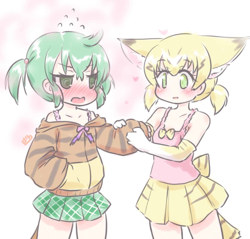 tsuchinoko and sand cat (kemono friends) drawn by uho_(uhoyoshi-o)