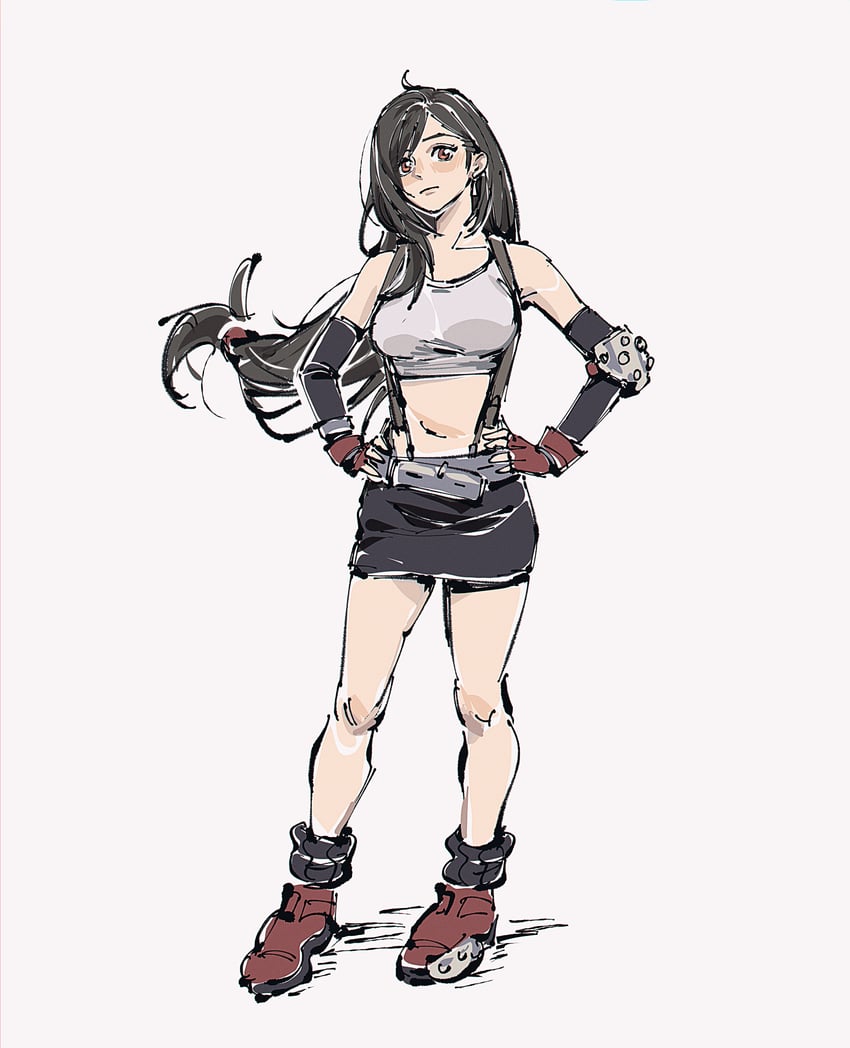 tifa lockhart (final fantasy and 1 more) drawn by morgengischt