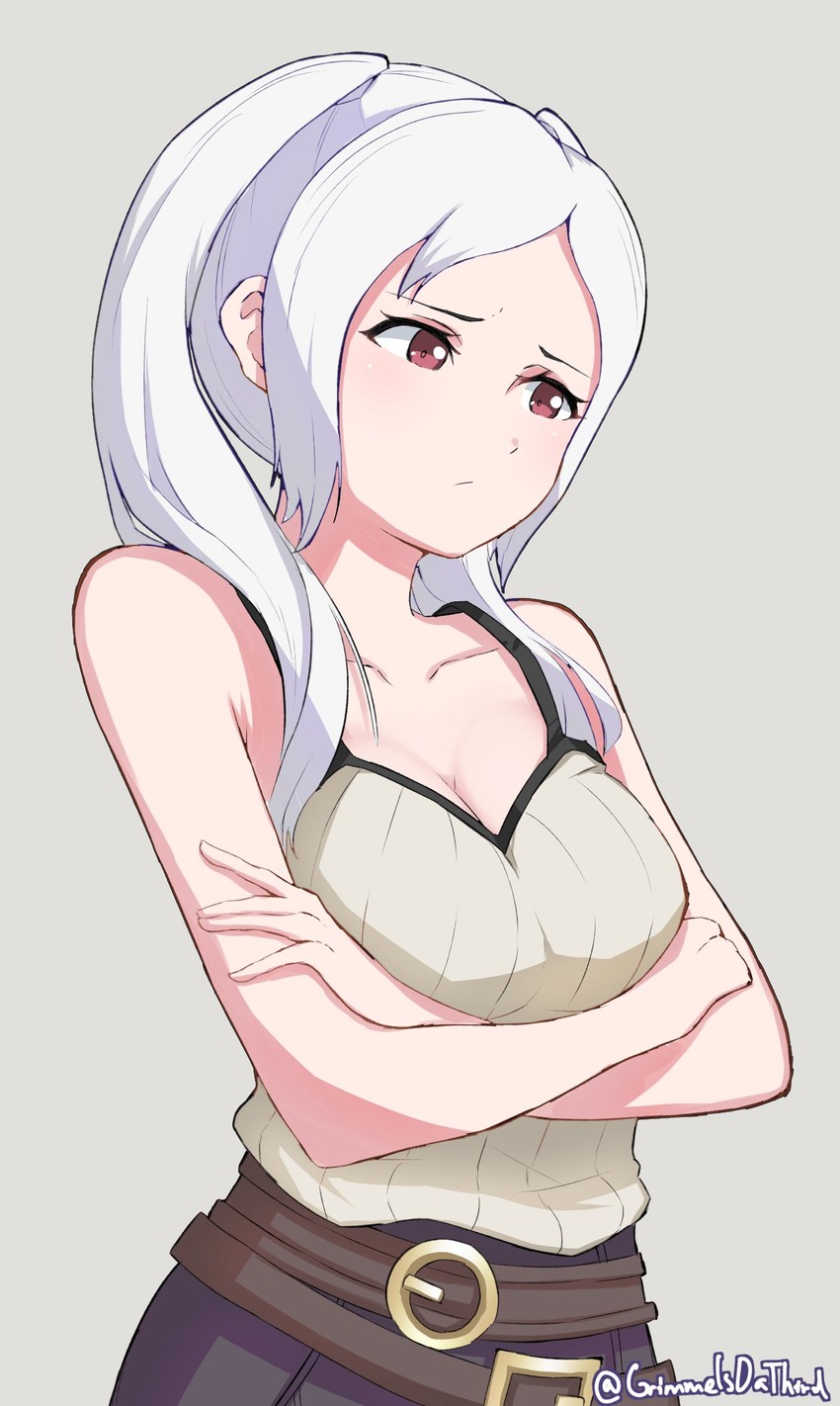 female robin (fire emblem and 1 more) drawn by grimmelsdathird