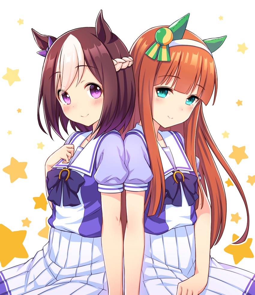 silence suzuka and special week (umamusume) drawn by tomo_(tmtm_mf_mf)