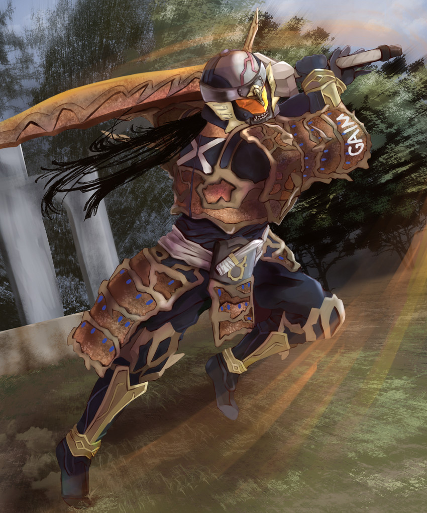 another gaim (kamen rider and 1 more) drawn by tsubasansan