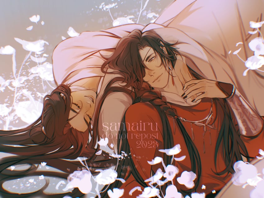 xie lian and hua cheng (tianguan cifu) drawn by samairu