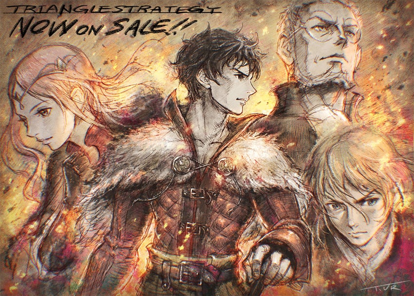 frederica aesfrost, serenoa wolffort, roland glenbrook, and benedict pascal (square enix and 1 more) drawn by urushihara_(square_enix)