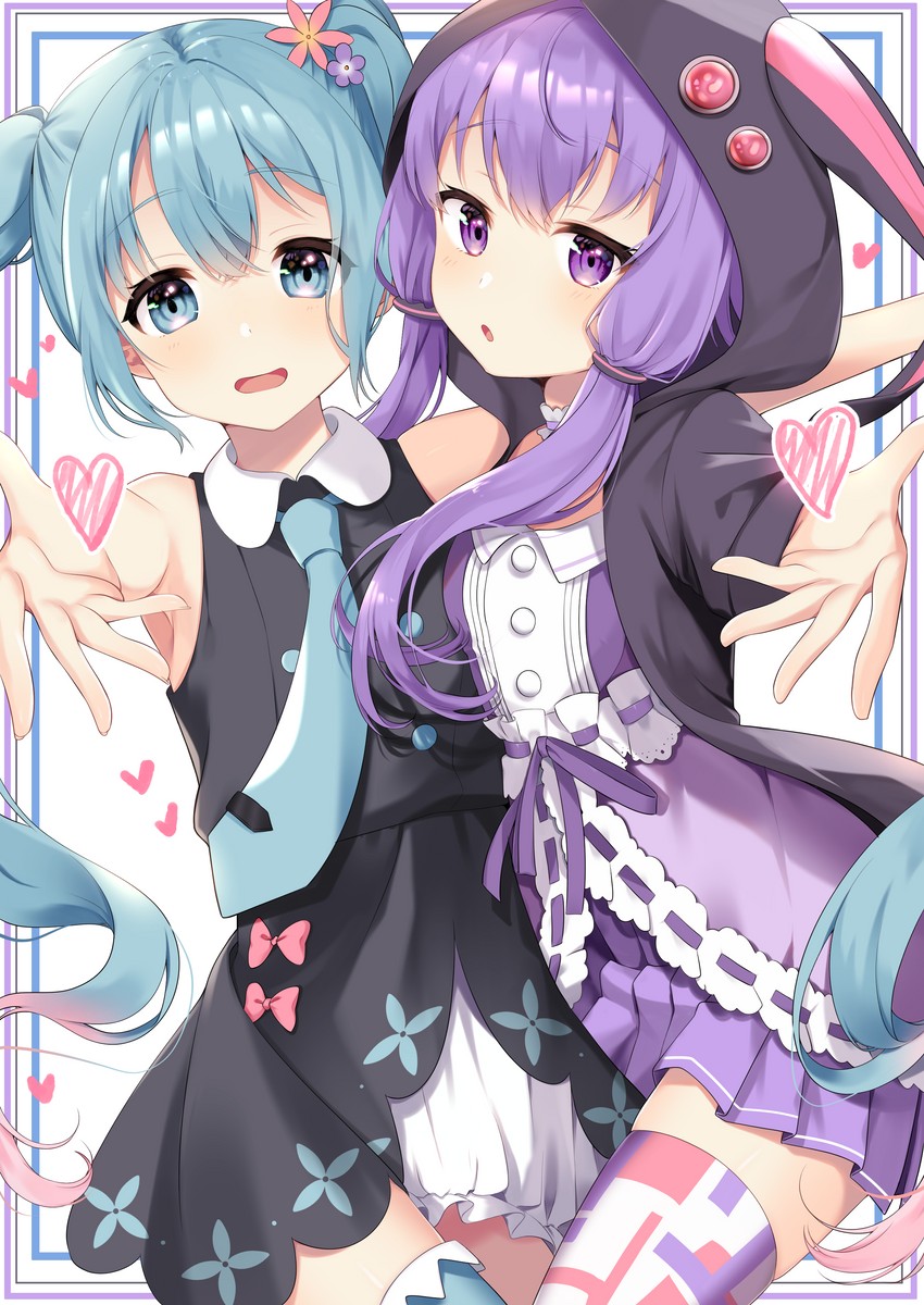 hatsune miku and yuzuki yukari (vocaloid and 1 more) drawn by mukuro_usss