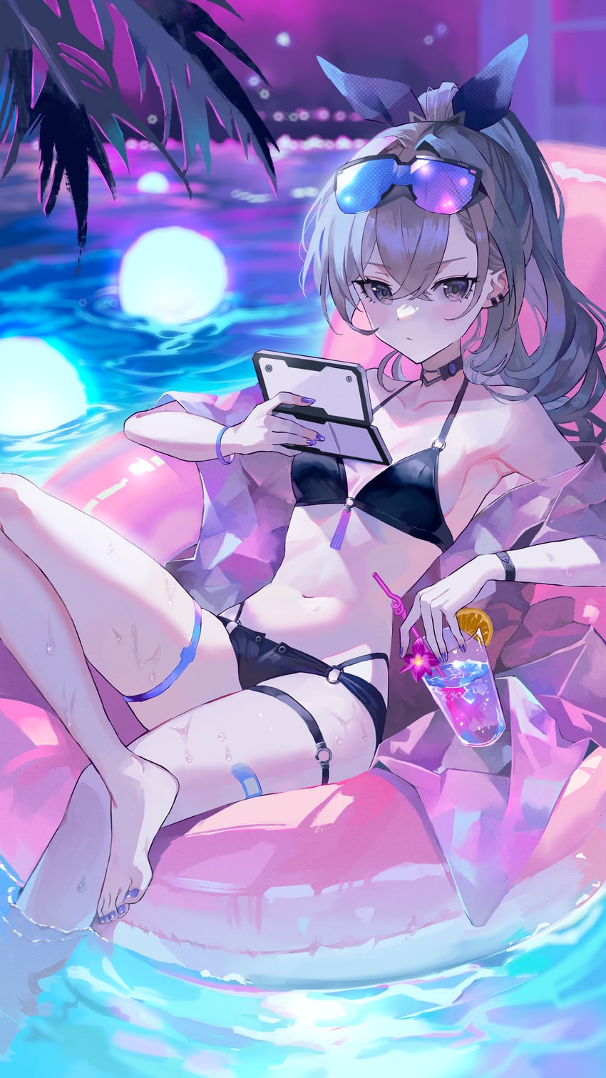 silver wolf (honkai and 1 more) drawn by maria_(maria_rose)