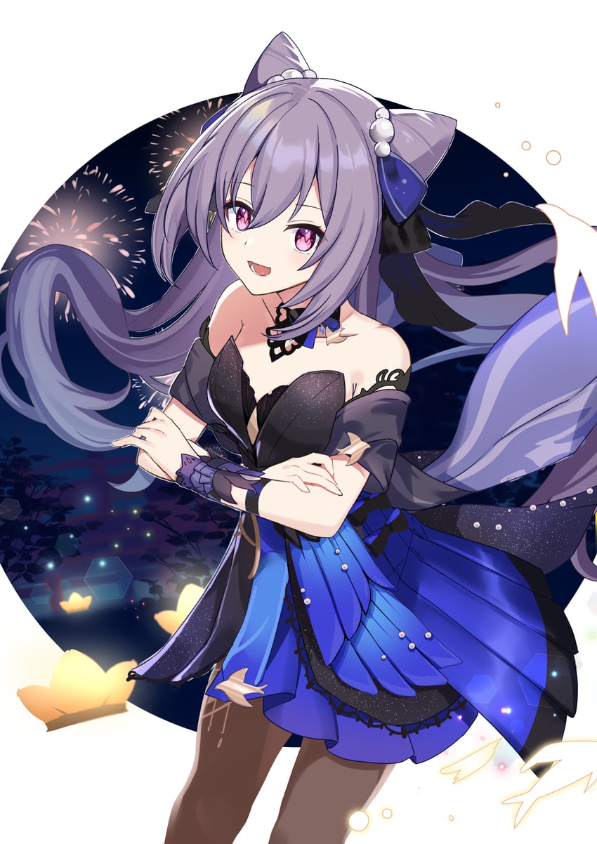 keqing (genshin impact) drawn by nyori