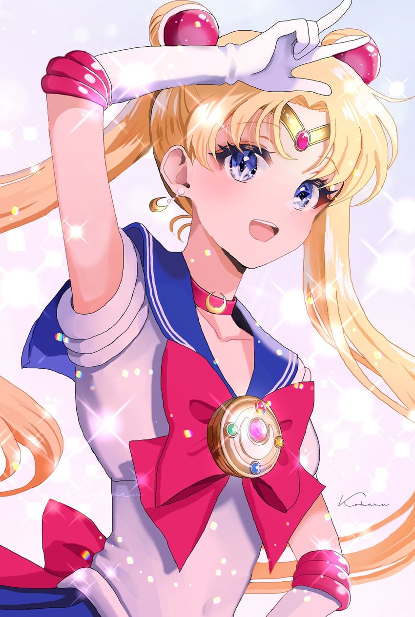 tsukino usagi and sailor moon (bishoujo senshi sailor moon) drawn by koharumichi