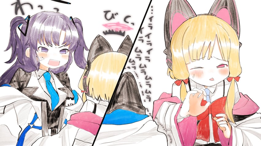 yuuka and momoi (blue archive) drawn by shinbashi_seiji