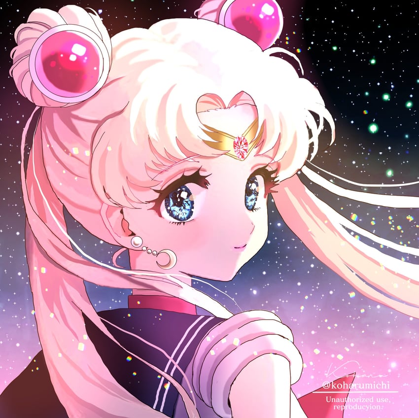 tsukino usagi and sailor moon (bishoujo senshi sailor moon) drawn by koharumichi