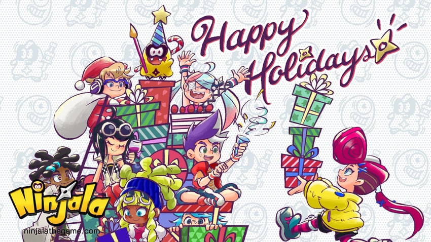gumchi, kappei, berecca, van, lucy, and 4 more (ninjala and 1 more) drawn by rianti-wong