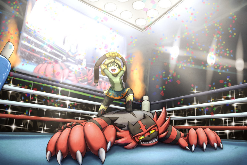 isabelle and incineroar (pokemon and 2 more) drawn by otakuap
