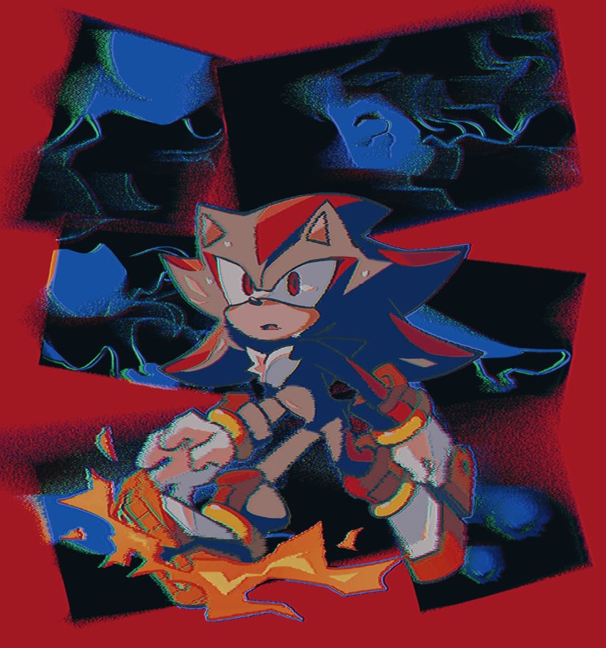 shadow the hedgehog and maria robotnik (sonic and 2 more) drawn by merry_bongbong