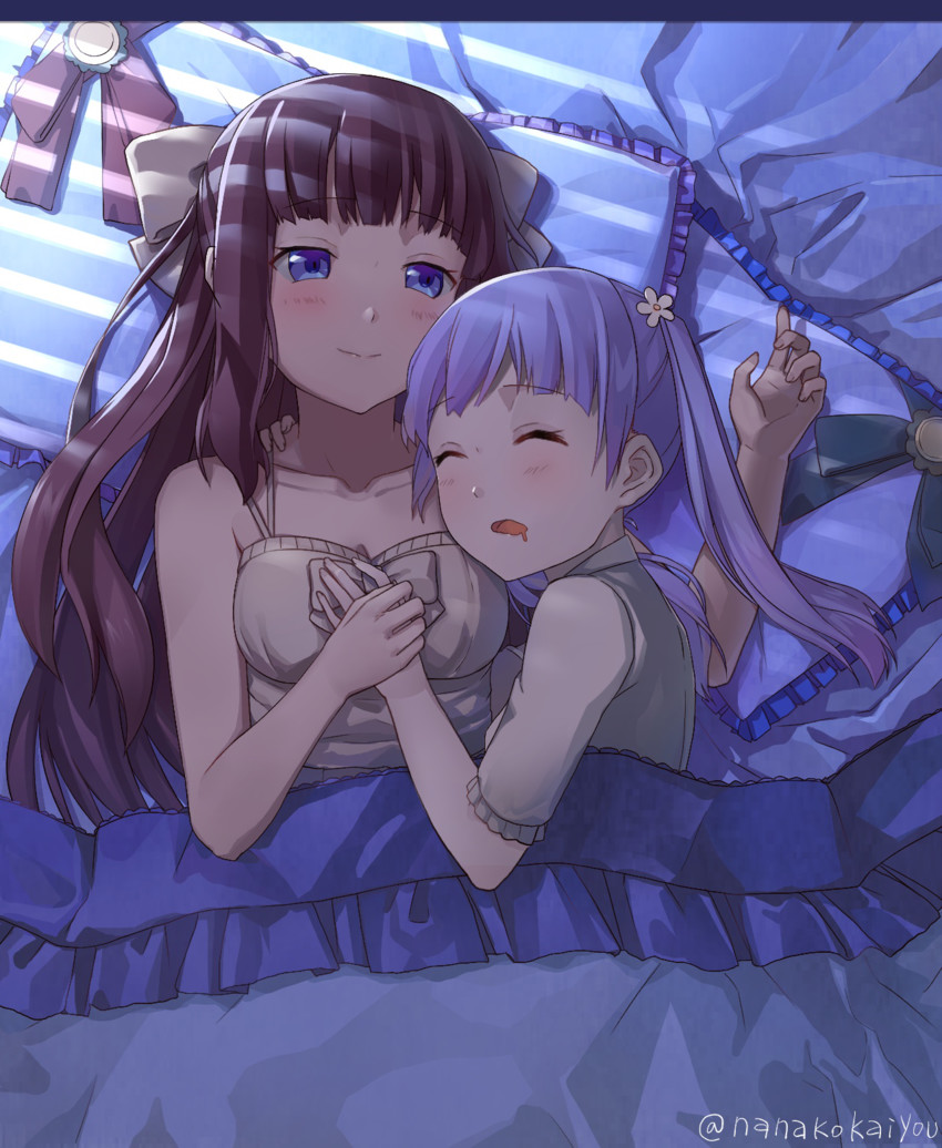 suzukaze aoba and takimoto hifumi (new game!) drawn by piza_rokumai