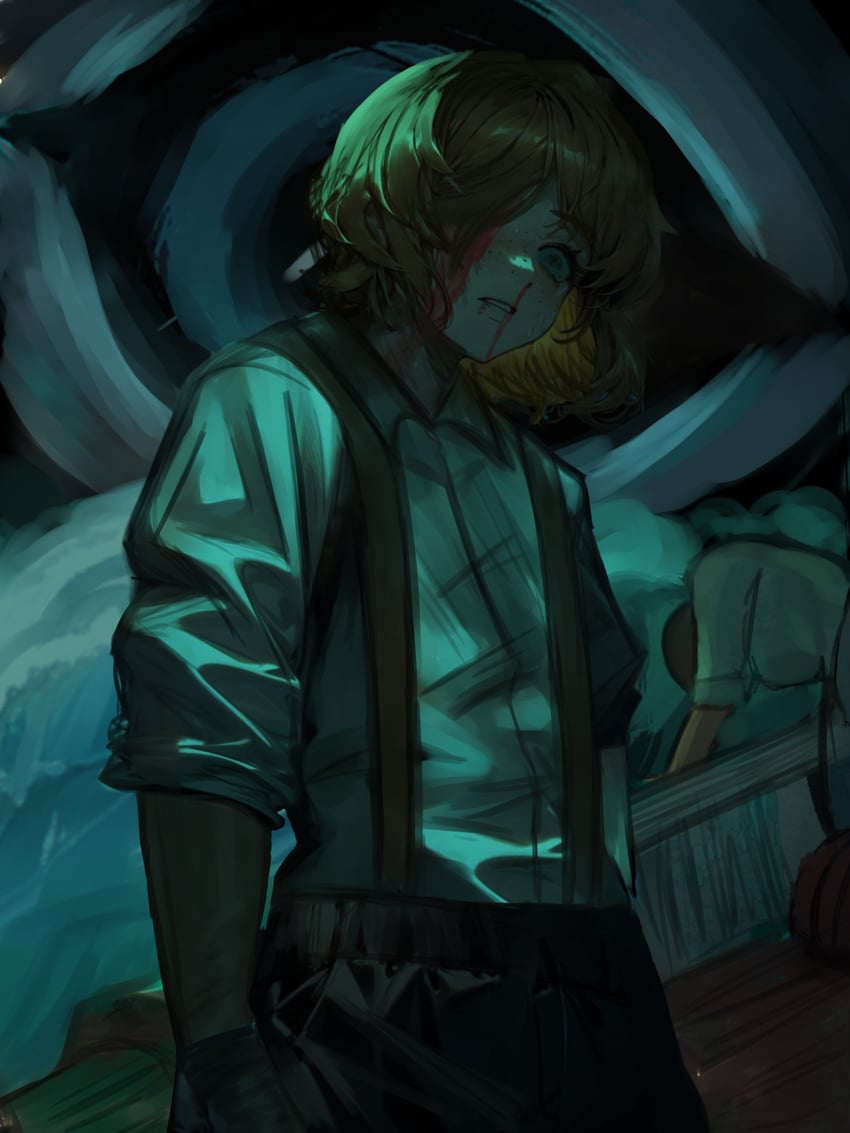 ishmael and the pallid whale (project moon and 1 more) drawn by akumajodraculx