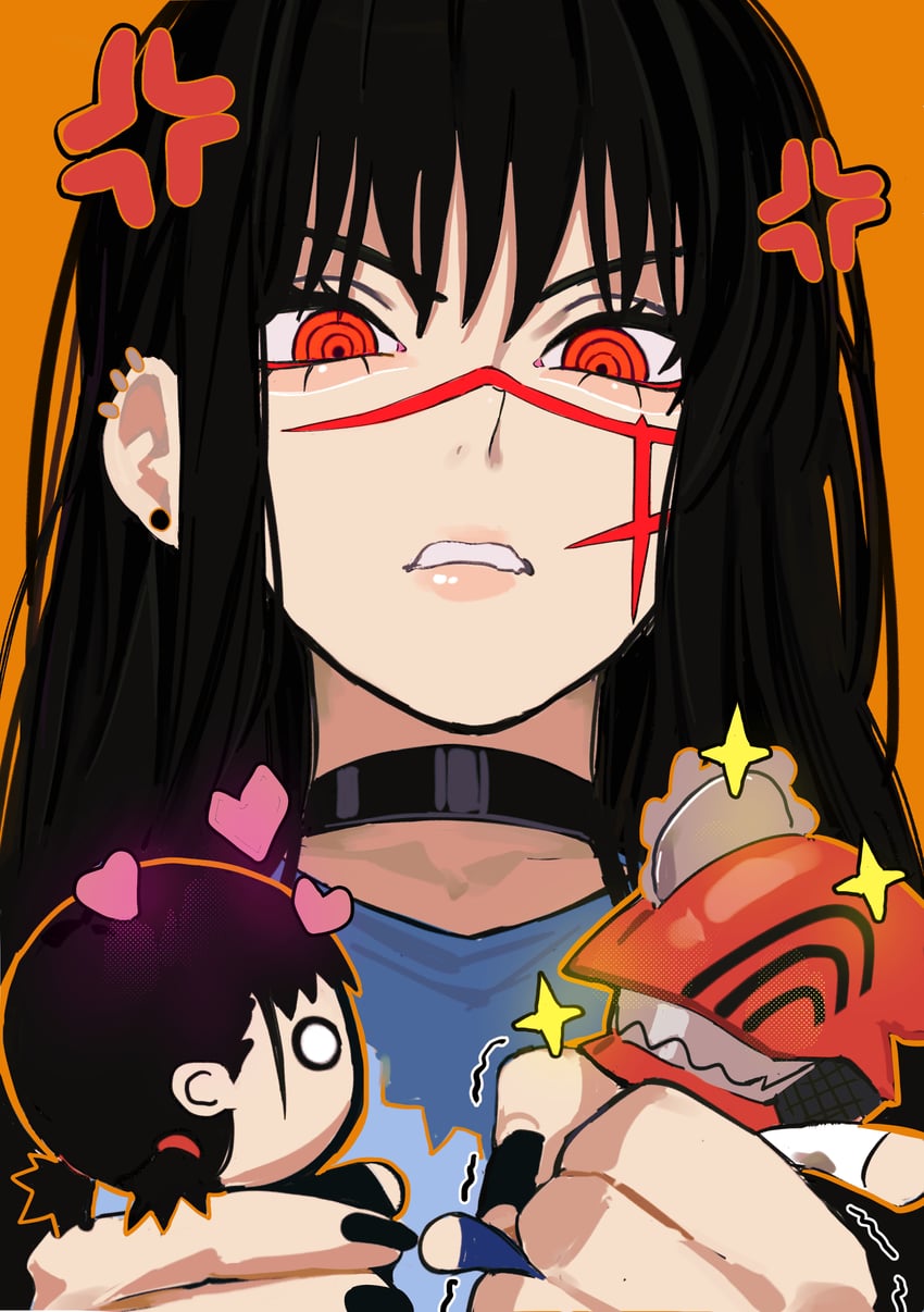 denji, yoru, and mitaka asa (chainsaw man) drawn by sailen0