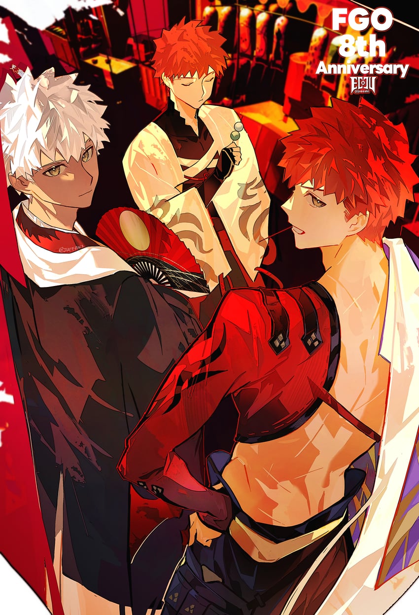 emiya shirou and senji muramasa (fate and 1 more) drawn by eeju