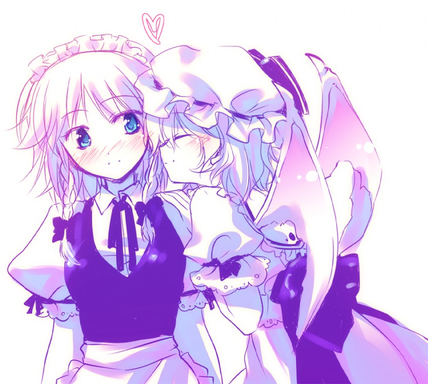remilia scarlet and izayoi sakuya (touhou) drawn by motomiya_mitsuki