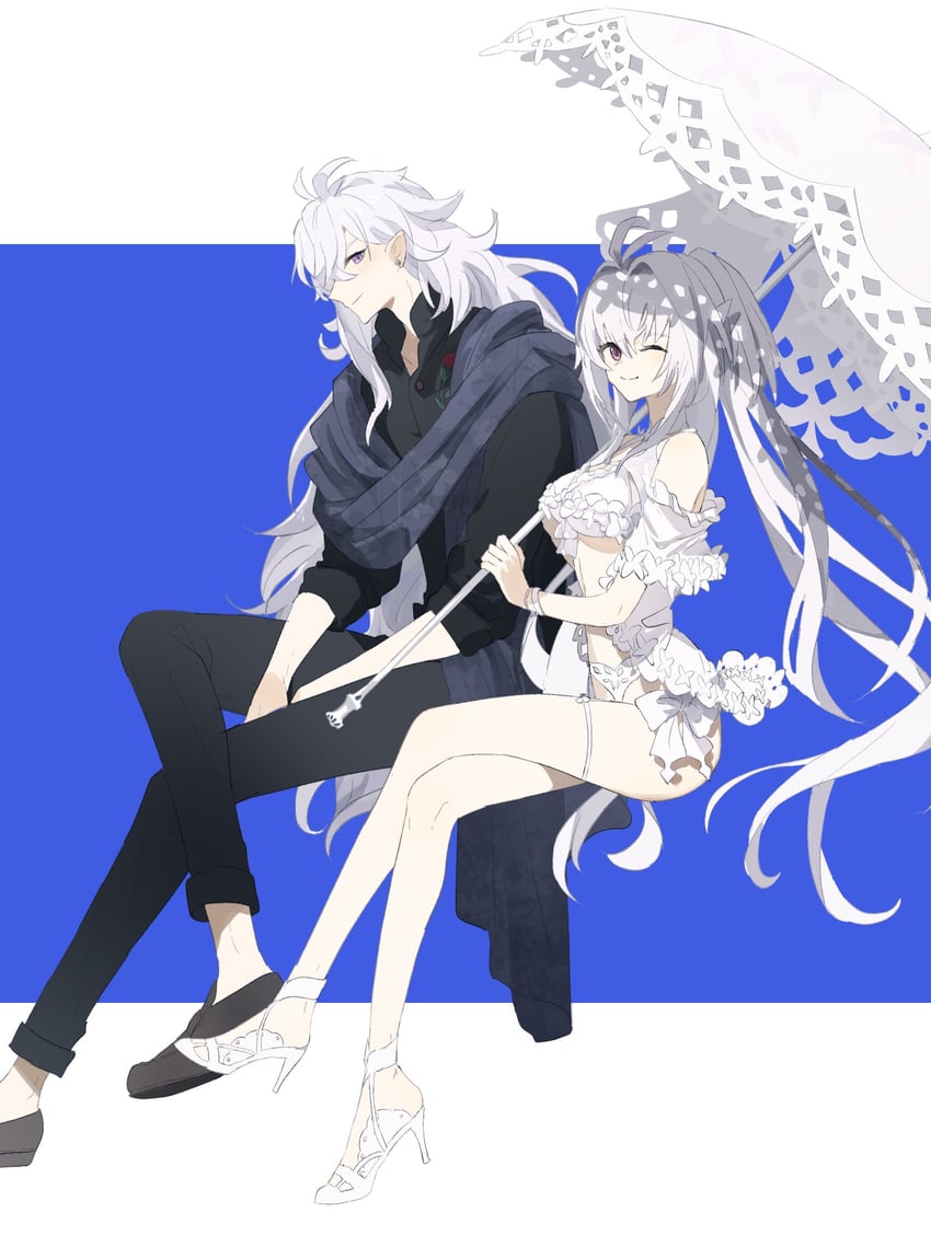 lady avalon and merlin (fate and 2 more) drawn by ninjin_(ne_f_g_o)
