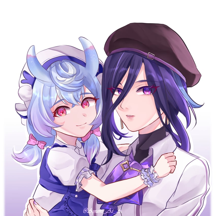 clorinde and sigewinne (genshin impact) drawn by ayumi_ai_a