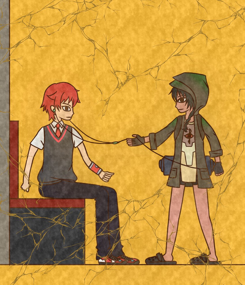 hibiki yuuta and anosillus ii (gridman universe and 1 more) drawn by kita_(7kita)