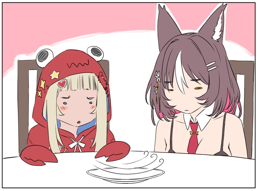 amanogawa shiina and chisaka airi (phase connect) drawn by agemmata