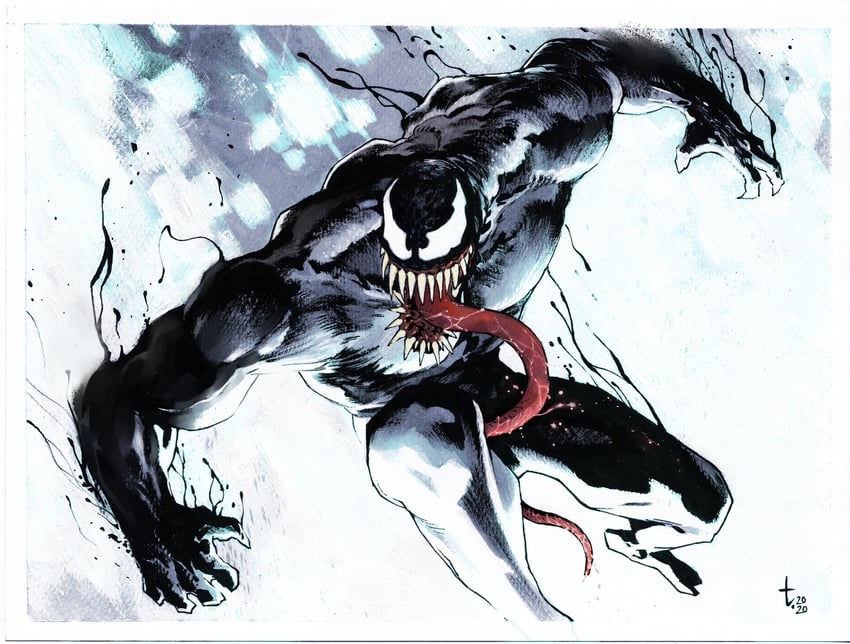 venom (marvel and 1 more) drawn by tirso_cons