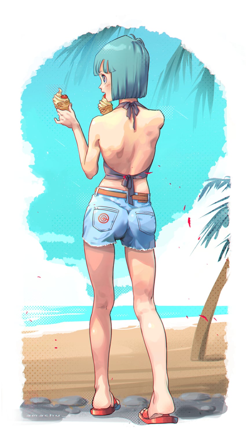 bulma (dragon ball and 1 more) drawn by amachu_a