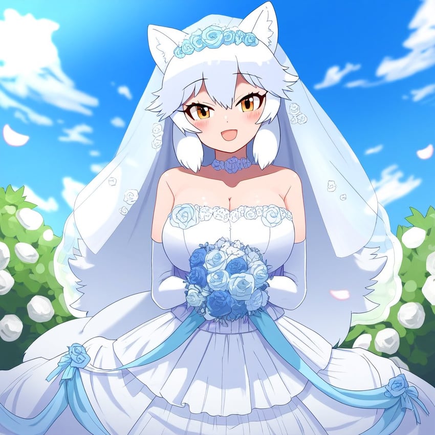 arctic fox (kemono friends and 1 more) drawn by fulugure_train