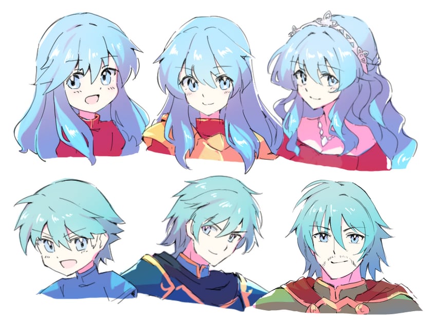 eirika and ephraim (fire emblem and 2 more) drawn by kwz_ini