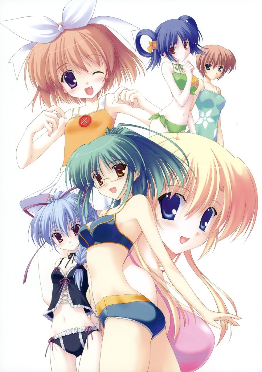 housen elis, fujinami tomoko, hagino kana, kikyou kiri, takeuchi mami, and 1 more (canvas and 1 more) drawn by nanao_naru