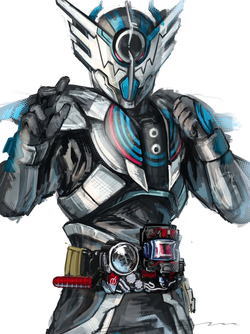 kamen rider cross-z and kamen rider cross-z evol (kamen rider and 2 more) drawn by yygnzm