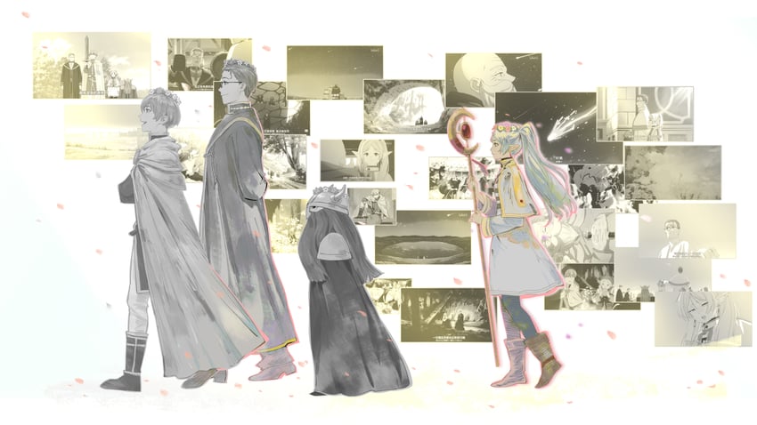 frieren, himmel, eisen, and heiter (sousou no frieren) drawn by qianyu_rainz