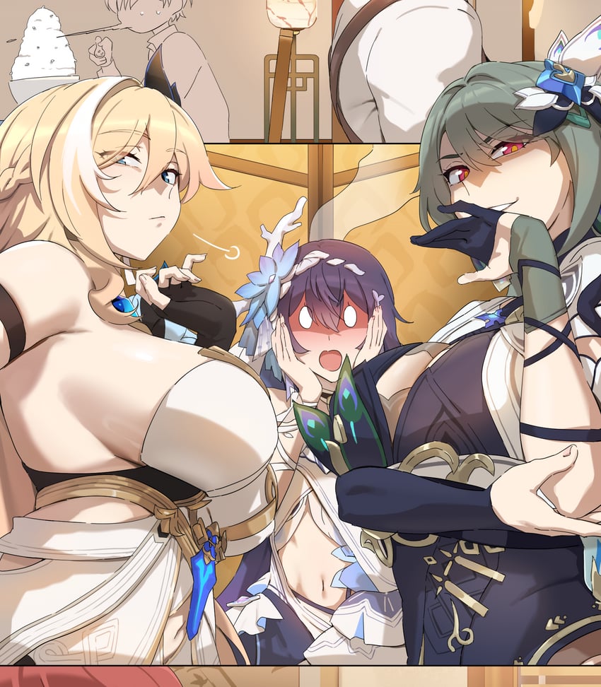 seele vollerei, durandal, and vita (honkai and 1 more) drawn by saki_(remainaddd)