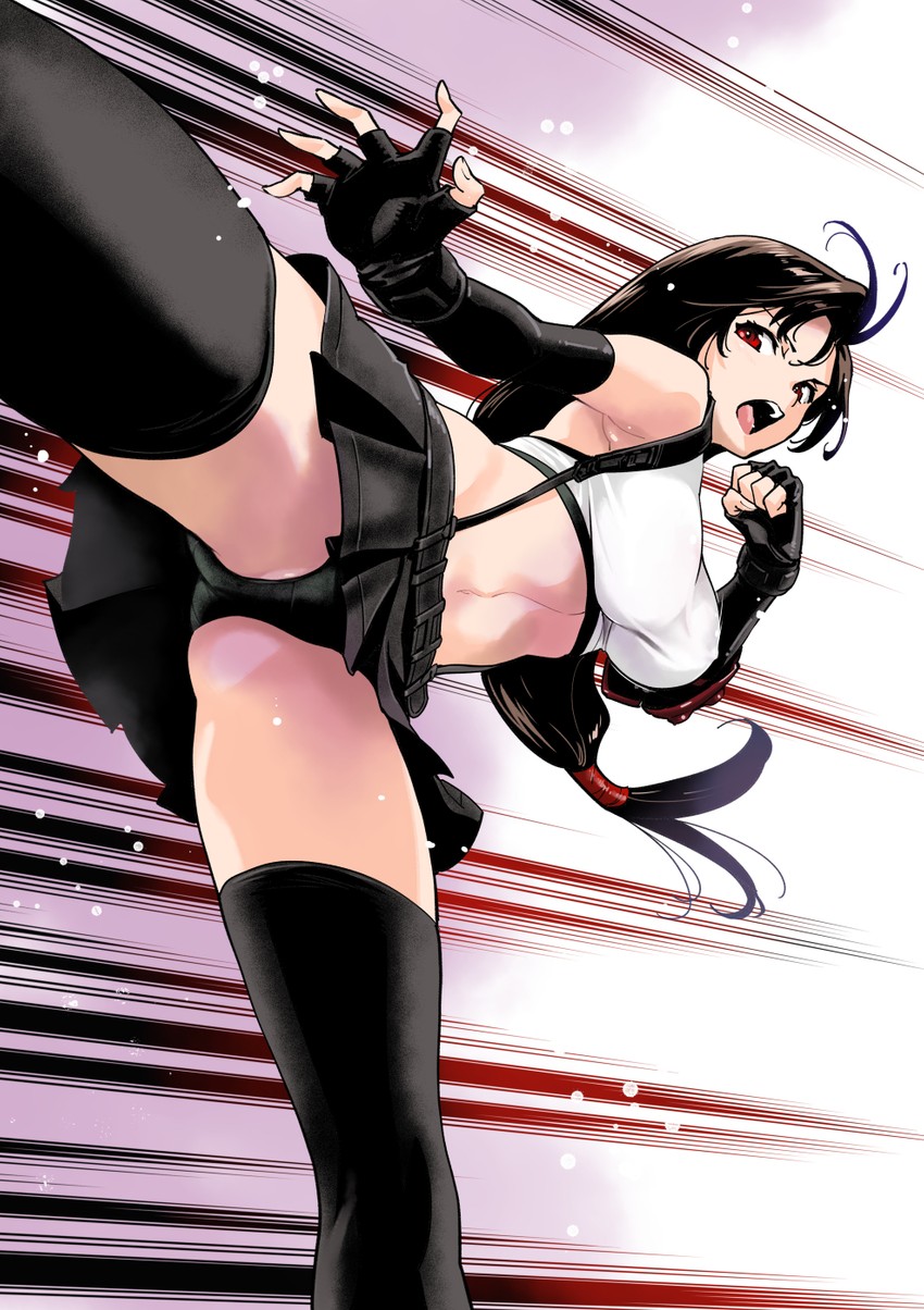 tifa lockhart (final fantasy and 2 more) drawn by hashiguchi_takashi