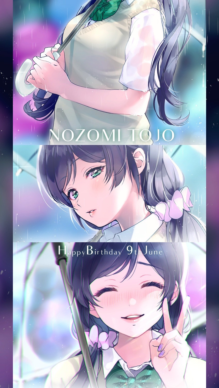 tojo nozomi (love live! and 1 more) drawn by kate_iwana