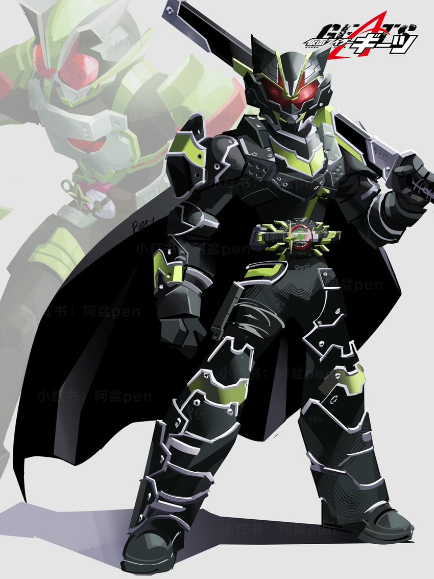 kamen rider tycoon and kamen rider tycoon bujinsword (kamen rider and 1 more) drawn by penpenhuihui