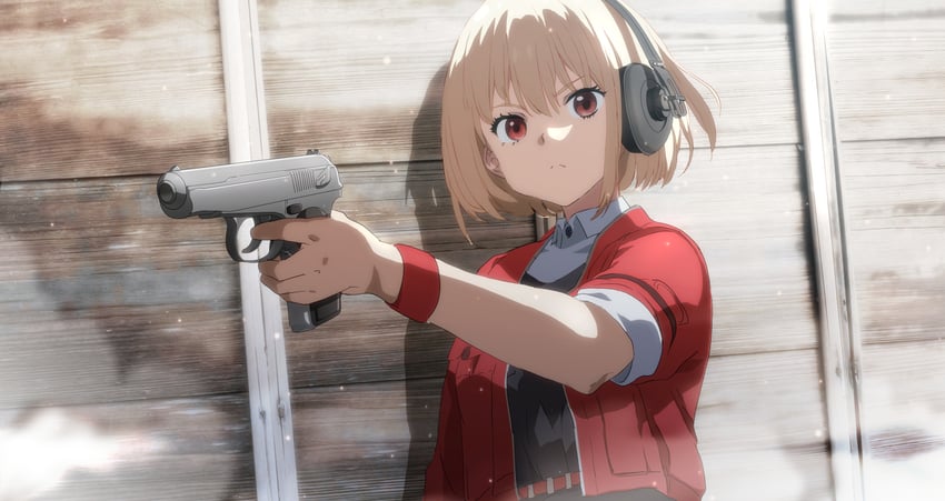 nishikigi chisato (lycoris recoil) drawn by washu_junkyu