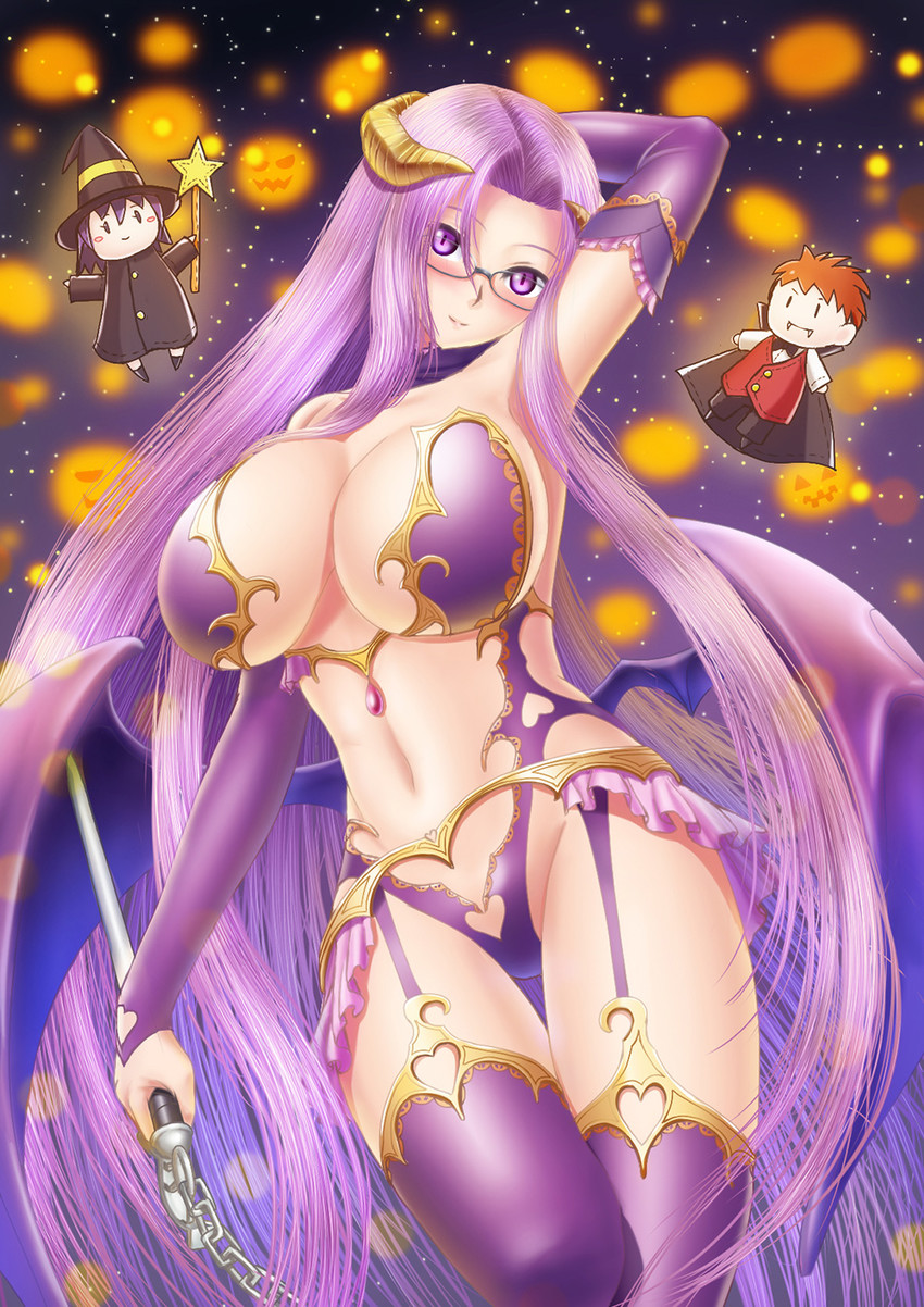 emiya shirou, matou sakura, medusa, and irisviel von einzbern (fate and 2 more) drawn by masatoki