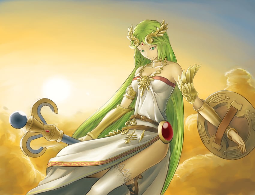 palutena (kid icarus and 1 more) drawn by supertoshichan