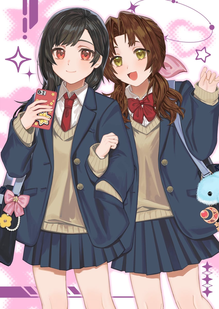 tifa lockhart and aerith gainsborough (final fantasy and 1 more) drawn by keiseki1