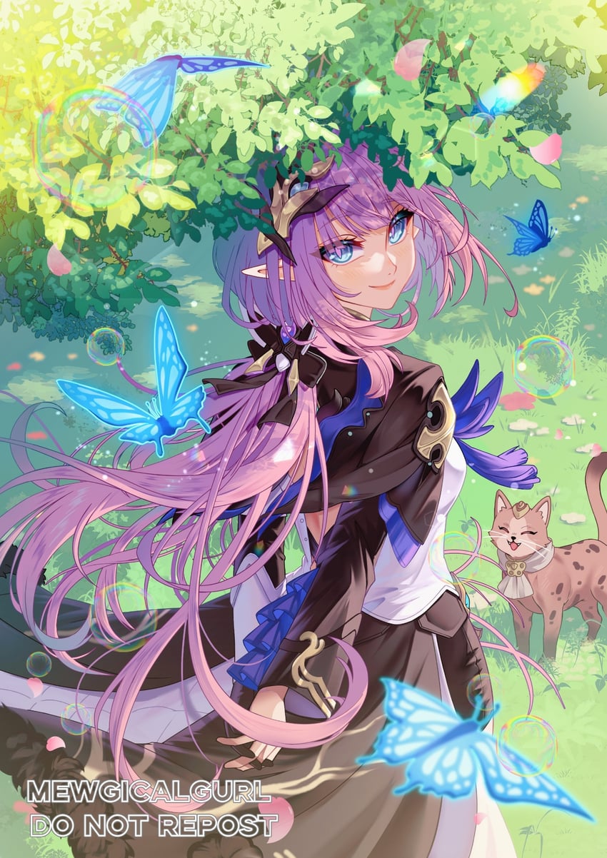 elysia (honkai and 1 more) drawn by marina_(mewgicalgurlart)