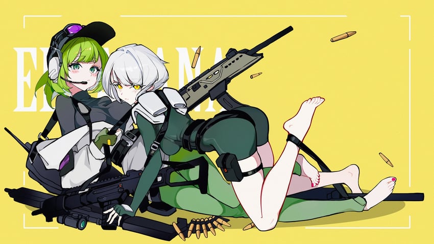 ela and iana (arknights and 1 more) drawn by baoliehuo_yanhong