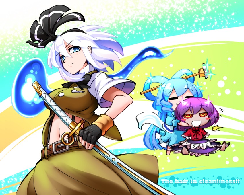 konpaku youmu, kaku seiga, and miyako yoshika (touhou) drawn by kashuu_(b-q)