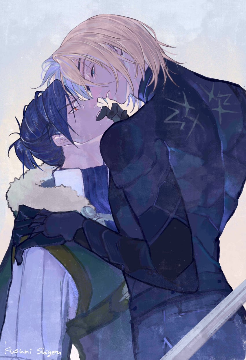 dimitri alexandre blaiddyd and felix hugo fraldarius (fire emblem and 1 more) drawn by sevenney